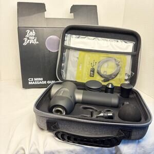 Bob & Brad C2 Mini Massage Gun, 5 heads, 5 speeds. New in open box.